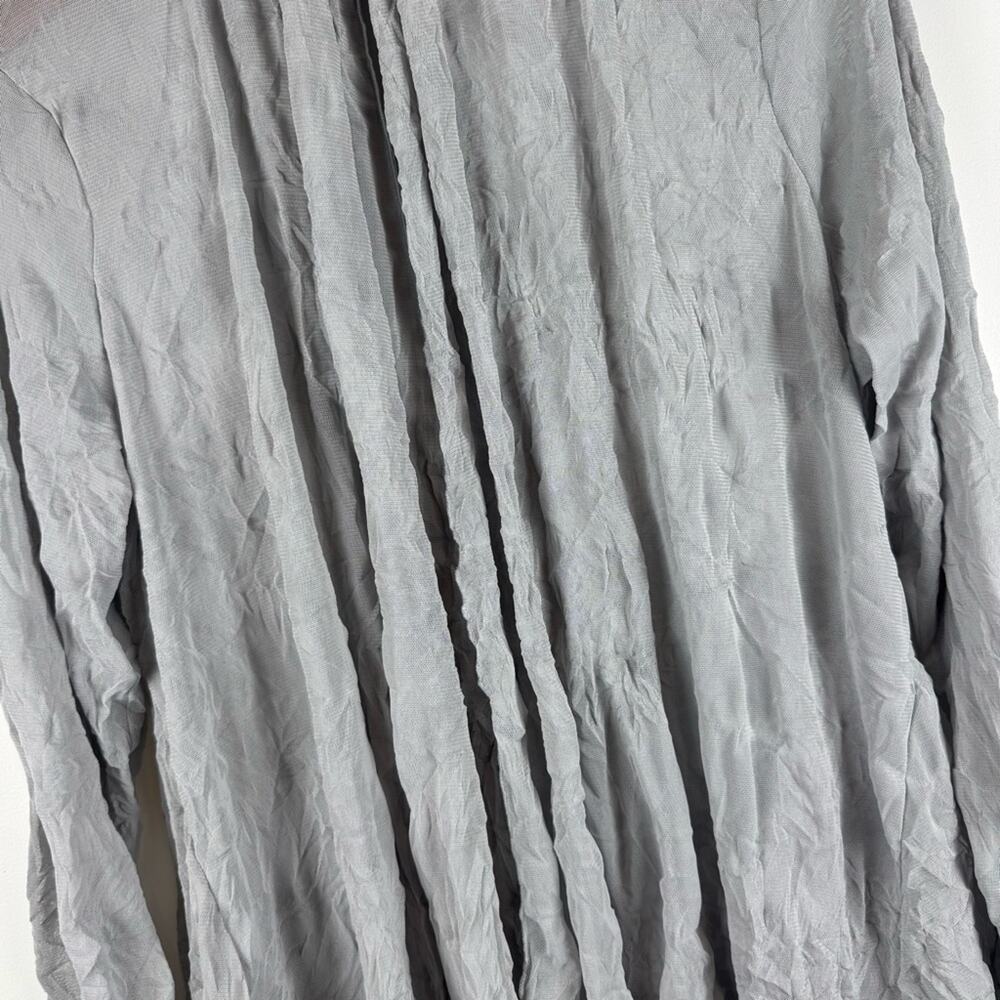 By JJ Gray/Silver Crinkled Long Lightweight Women’s Cardigan M - Picture 3 of 10